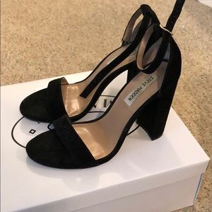 Black block heels. Worn once